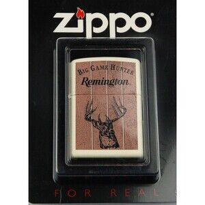 VINTAGE ZIPPO REMINGTON BIG GAME HUNTER BUCK DEER LIGHTER 216 SEALED BLISTER PAK